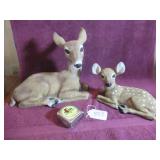 1990S ART LINE PLASTIC DOE & FAWN