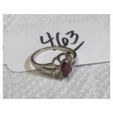 AMETHYST STONE ON STERLING RING