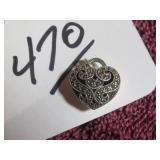 SMJ MARCASITE 925 STERLING HEART