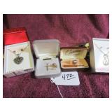 BOX LOT: STERLING TIE TAC, 14-KT GOLD FILLED CROSS