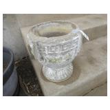 VTG CEMENT URN - 14"H X 12.5"W
