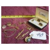 BOX LOT: VTG SWANK, ANISON, FOSTER, TIE CLIPS