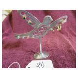 BASIC SPIRIT PEWTER BIRD EARRING HOLDER W/ VTG