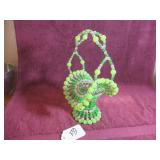 SAFETY PIN & WIRE BEADED BASKET