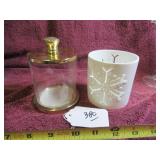 GOLD-TONE APOTHECARY & CANDLE HOLDER