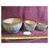 NEW CERAMIC PLANT POTS W/ DRAIN HOLE