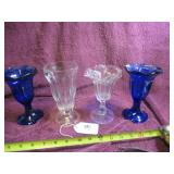 (2) CLEAR SUNDAE & (2) COBALT TULIP