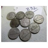 CIRCULATED JEFFERSON NICKELS LOT
