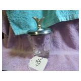 BRASS COVERED BUBBLE GLASS PIECE