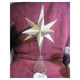 VTG SILVER GLITTER TREE TOPPER