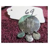 STERLING MONOGRAM BROOCH