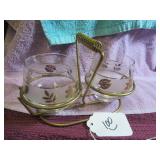 VTG LIBBEY GOLD-LEAF CREAM & SUGAR