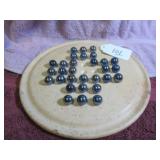 MARBLE SOLITAIRE BOARD & MARBLES