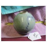STONEWARE VASE - SIGNED D. DUNN