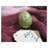 HAND-PAINTED WOODEN PYSANKY EGG