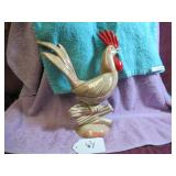 CERAMIC ROOSTER BY OLLIE - 9"H