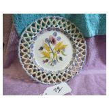 HAND-PAINTED PLATE - PORTUGAL - 8"W