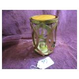 GOLD-FINISH GEOMETRIC CANDLE LANTERN