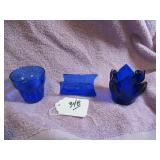 VTG COBALT BLUE PARTYLITE LOT
