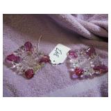 (2) WESTMORELAND RUBY GLASS ASHTRAYS