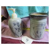 (2) SIGNED STONEWARE PIECES
