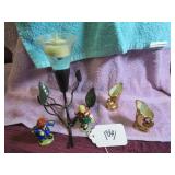 METAL STAND W/ CANDLE HOLDER & MORE