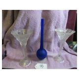 (3) FOOTED VASES - GOOD