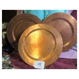 (3) 12" COPPER CHARGERS