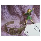 VTG GIRL SCOUT PIN & CUFF BRACELET