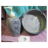 (2) SIGNED STONEWARE PIECES