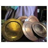 (5) COPPER CHARGER PLATES - 11.75"W