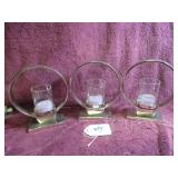 (3) HAMMERED METAL CANDLE HOLDERS