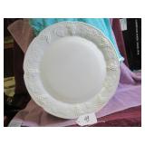 MILK GLASS SERVING PLATTER - 14"D