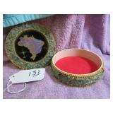 BRAZIL SOUVENIR TRINKET BOX W/ STONES