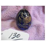 DEEP-BLUE ETCHED CRYSTAL EGG