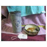 (2) SIGNED STONEWARE PIECES