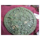 VTG MEXICAN AZTEC CALENDAR PLAQUE