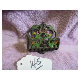 VTG CAST IRON WALL MATCH HOLDER