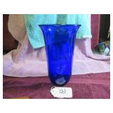 COBALT BLUE VASE - 8.5"H