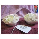 PAIR OF PORCELAIN CANDLE HOLDERS