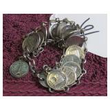 VTG EIFFEL TOWER COIN BRACELET