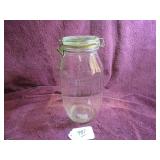 PANELED FIDENZA GLASS STORAGE JAR