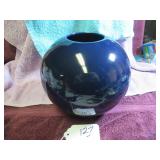 VTG ROYAL HAEGER LG BLUE ORB VASE