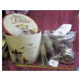 STAINLESS STEEL FONDUE SET - NEW