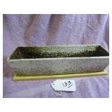 RECTANGULAR CERAMIC PLANTER - SPECKLED GLAZE -...