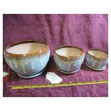 (3) PLANT POTS - DRIP EDGE - LIKE NEW