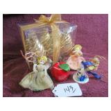 BOX LOT: (2) SHINY BRITE ANGEL ORNAMENTS +...