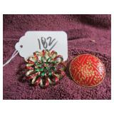 PATOLA BROOCH PIN + WREATH ROSETTE BROOCH PIN