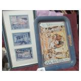1990 COCA-COLA TRAY + CHARLES PETERSON FRAMED...