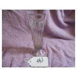 PINK ETCHED FLOWER BUD VASE